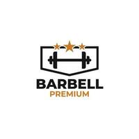 Barbell logo design vector concept illustration symbol icon