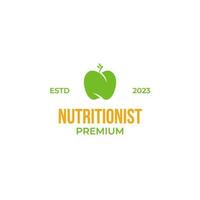 Creative nutritionist logo design vector illustration symbol icon