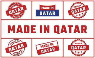 Made In Qatar Rubber Stamp Set vector