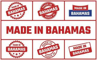 Made In Bahamas Rubber Stamp Set vector