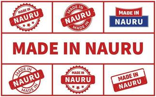 Made In Nauru Rubber Stamp Set vector