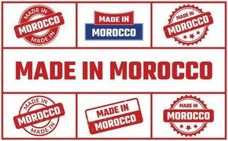 hecho en Marruecos caucho sello conjunto vector