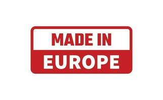 Made In Europe Rubber Stamp vector