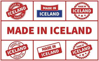 Made In Iceland Rubber Stamp Set vector