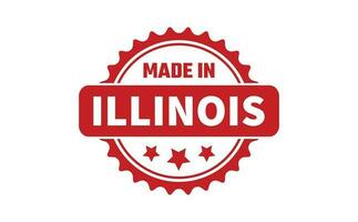Made In Illinois Rubber Stamp vector