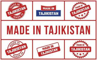 Made In Tajikistan Rubber Stamp Set vector