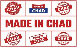 Made In Chad Rubber Stamp Set vector