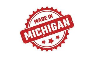 Made In Michigan Rubber Stamp vector