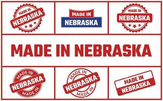 Made In Nebraska Rubber Stamp Set vector
