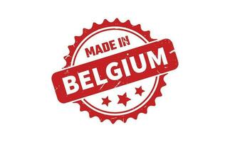 Made In Belgium Rubber Stamp vector