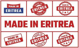 Made In Eritrea Rubber Stamp Set vector