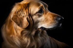 Beauty Golden retriever dog. Neural network photo
