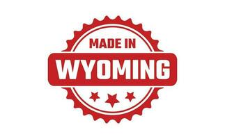 Made In Wyoming Rubber Stamp vector