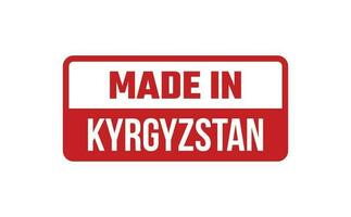 hecho en Kirguistán caucho sello vector