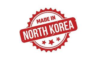 hecho en norte Corea caucho sello vector