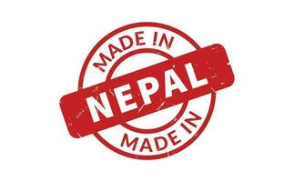 hecho en Nepal caucho sello vector