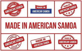 hecho en americano Samoa caucho sello conjunto vector