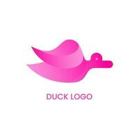 pink duck logo concept. gradient, modern style, clean and simple. used for logo, icon, symbol and sign vector