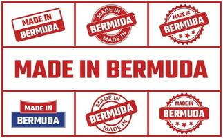 Made In Bermuda Rubber Stamp Set vector