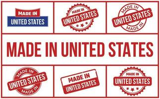 Made In United States Rubber Stamp Set vector