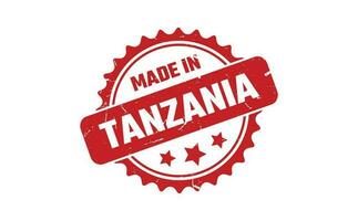 Made In Tanzania Rubber Stamp vector