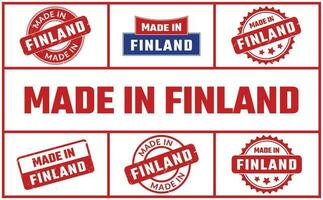 Made In Finland Rubber Stamp Set vector