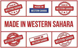 Made In Western Sahara Rubber Stamp Set vector