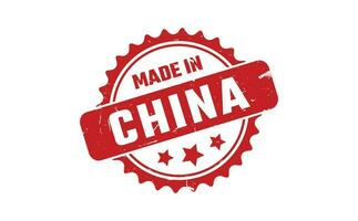 Made In China Rubber Stamp vector