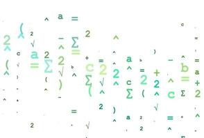 Light Blue, Yellow vector backdrop with algebra elements.