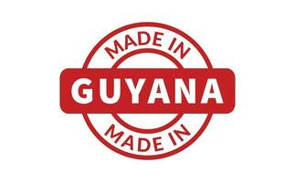 hecho en Guayana caucho sello vector