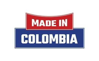 hecho en Colombia sello vector