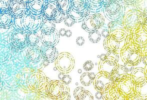 Light Blue, Yellow vector template with circles.