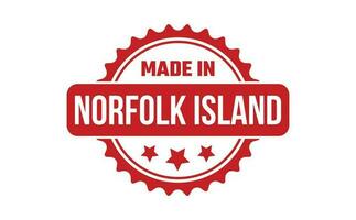 hecho en norfolk isla caucho sello vector