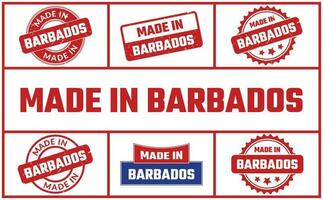 Made In Barbados Rubber Stamp Set vector