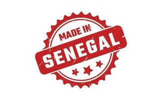 hecho en Senegal caucho sello vector
