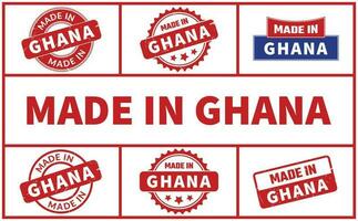 Made In Ghana Rubber Stamp Set vector