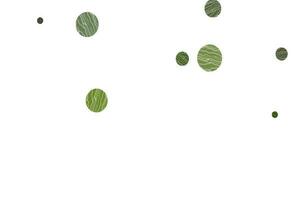 Light green vector background with bubbles.