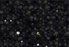 patrón vectorial negro claro con formas de burbujas. vector