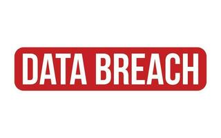 Data Breach Rubber Stamp Seal Vector