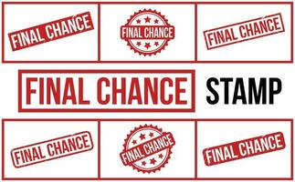 Final Chance Rubber Stamp Set Vector