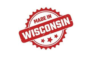 Made In Wisconsin Rubber Stamp vector