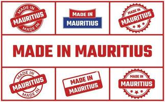 Made In Mauritius Rubber Stamp Set vector