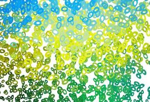 Dark Blue, Yellow vector background with bubbles.