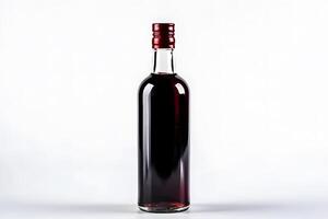 Bottle of red wine without a label. Neural network photo