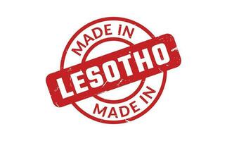 Made In Lesotho Rubber Stamp vector