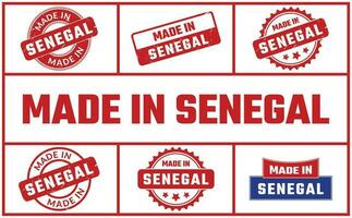 Made In Senegal Rubber Stamp Set vector