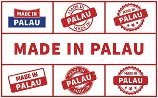 Made In Palau Rubber Stamp Set vector