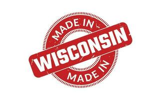 Made In Wisconsin Rubber Stamp vector