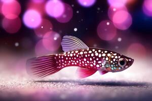 fish swim underwater. Neural network photo