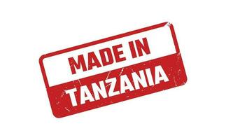 Made In Tanzania Rubber Stamp vector